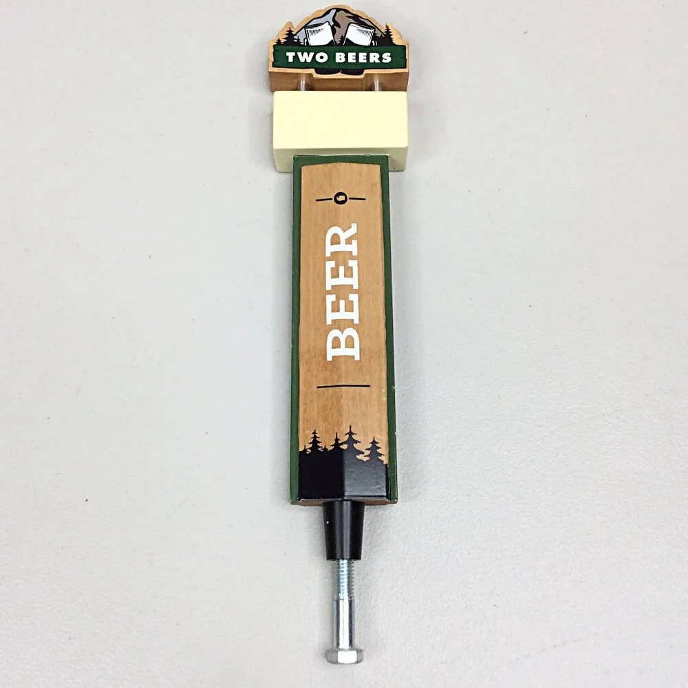 Two Beers Brewing Co Tap Handle Seattle Washington Fresh Hop Craft Keg Top 11.5